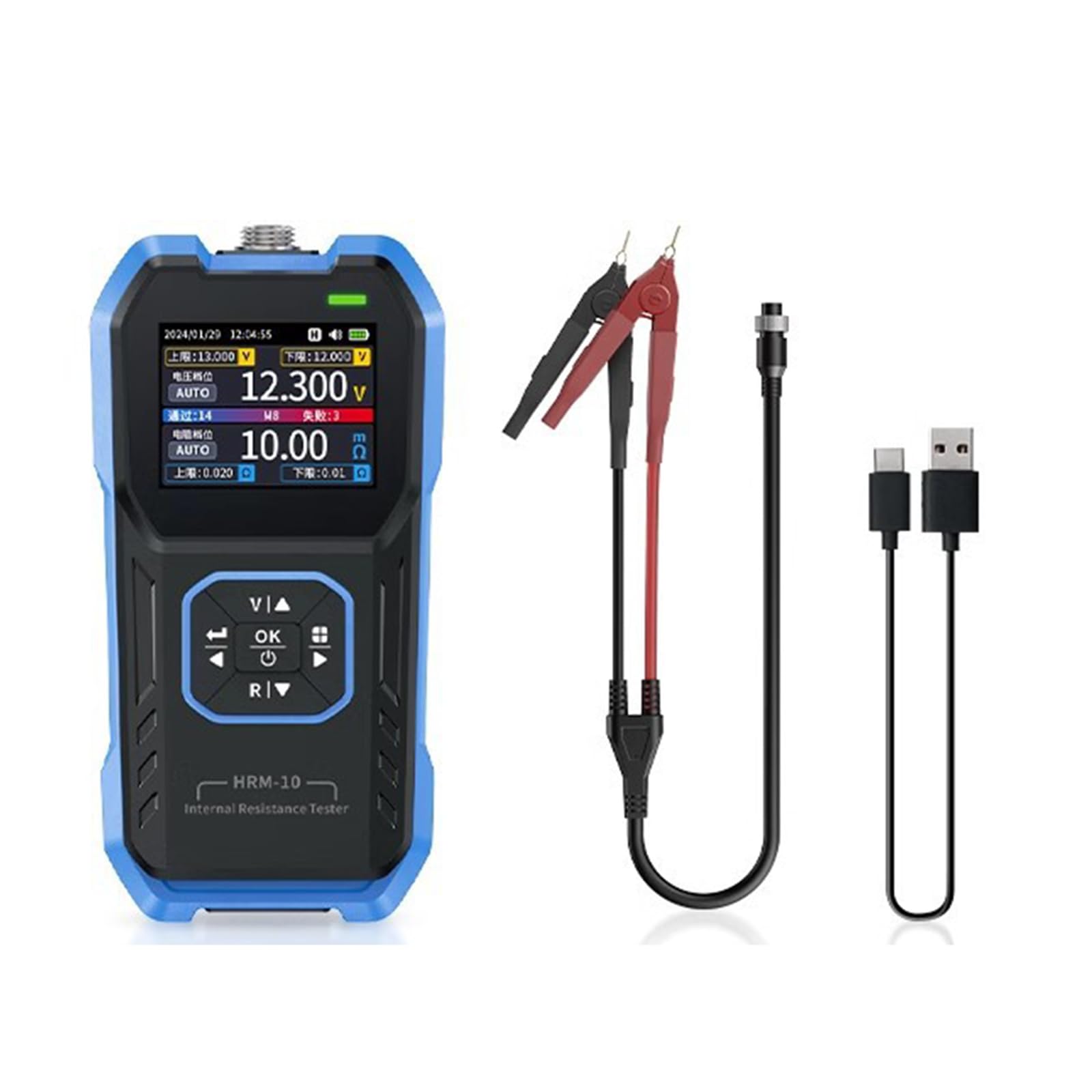 Tester di tensione e resistenza multipla Test batteria per uso professionale e hobbista in varie applicazioni Misuratore di tensione ad alta precisione