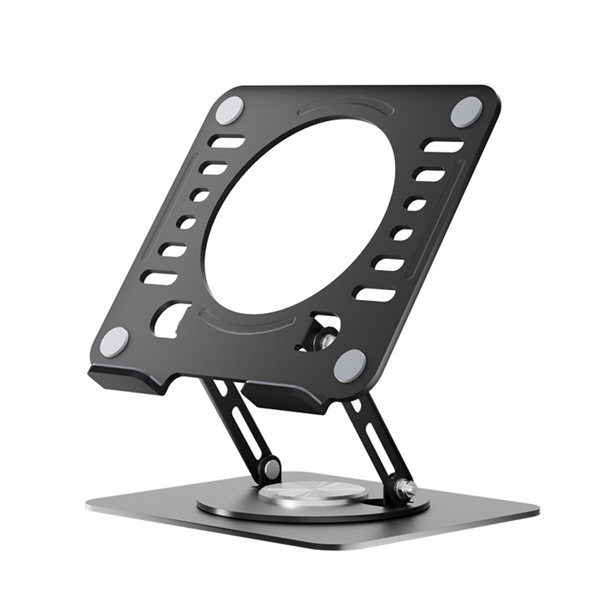 Ant Riser 40 360° Rotating Laptop Stand Height & Angle Adjustable Foldable Carbon Steel Laptop Riser with Cooling Ventilation Anti-Slip Pads for Up to 15.6" Laptops MacBook & Tablet 10kg Black-image-30