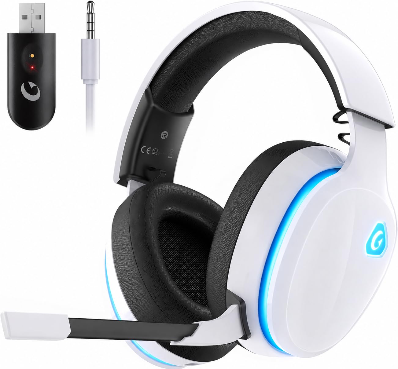 ゲーミングヘッドセット【2.4GUSBアダプター 有線 3WAY接続】 (黒) Amazon.co.jp: ゲーミングヘッドセット ワイヤレス【2.4GUSBアダプター