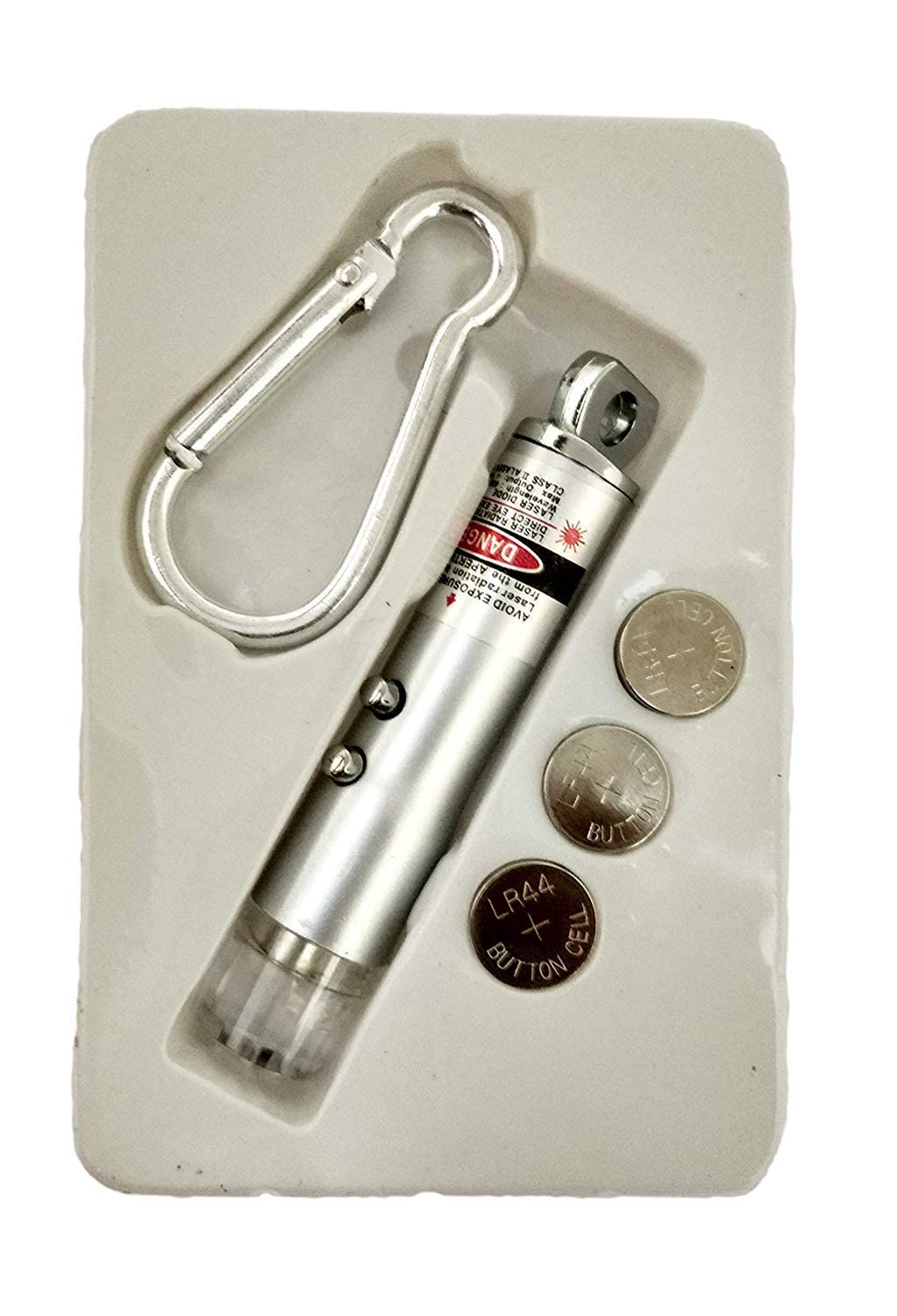 Laser Torch with Emergency Hazard LED Lights and Hook (Red Light) - Material - Plastic, Color- Random Pack of 2-image-8