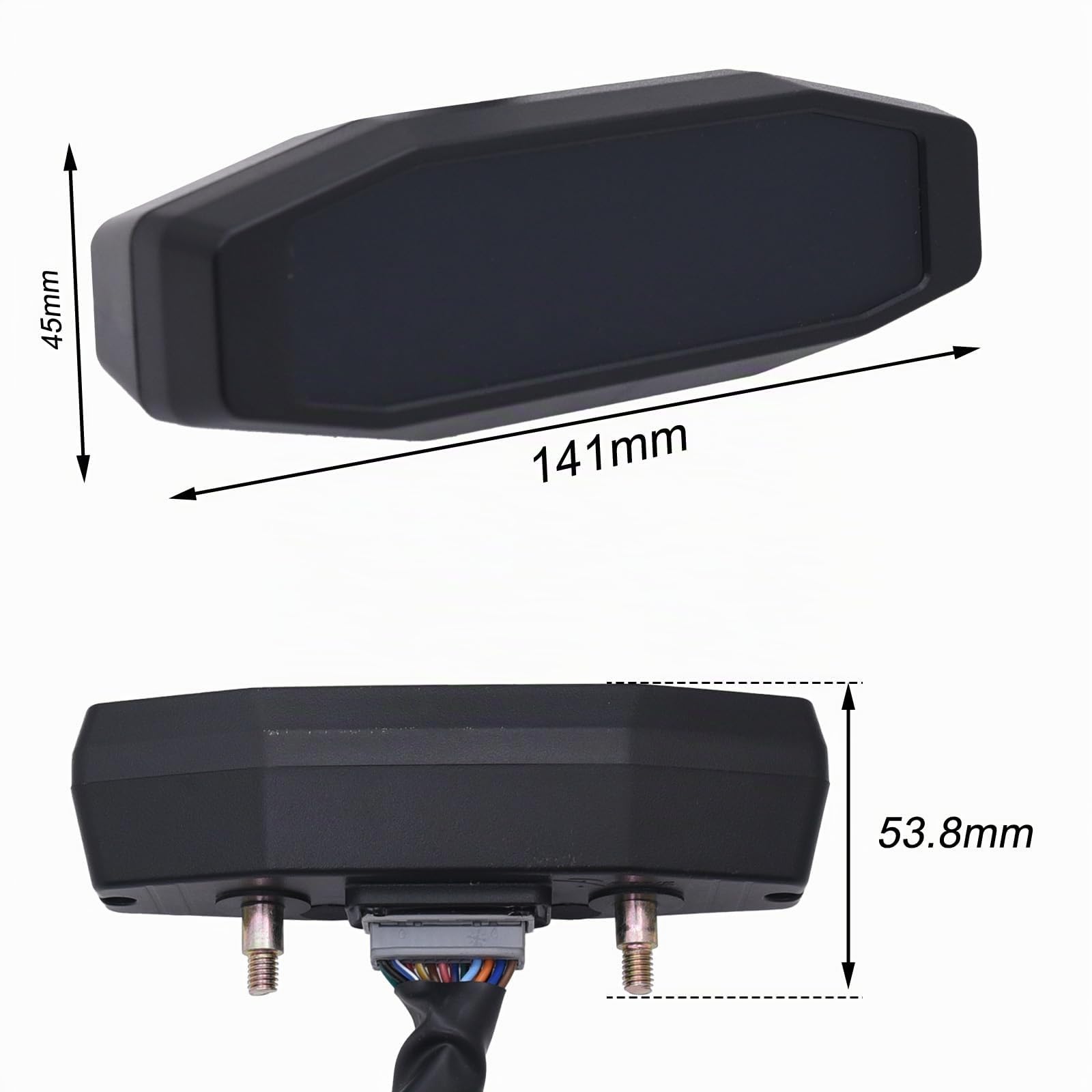 KAOLALI Velocímetro Universal Mejorado para Motocicleta, Tacómetro Digital Impermeable de 12000 RPM para Medidor de Aceite de Motocicleta, Cuentakilómetros Dual, Velocímetro