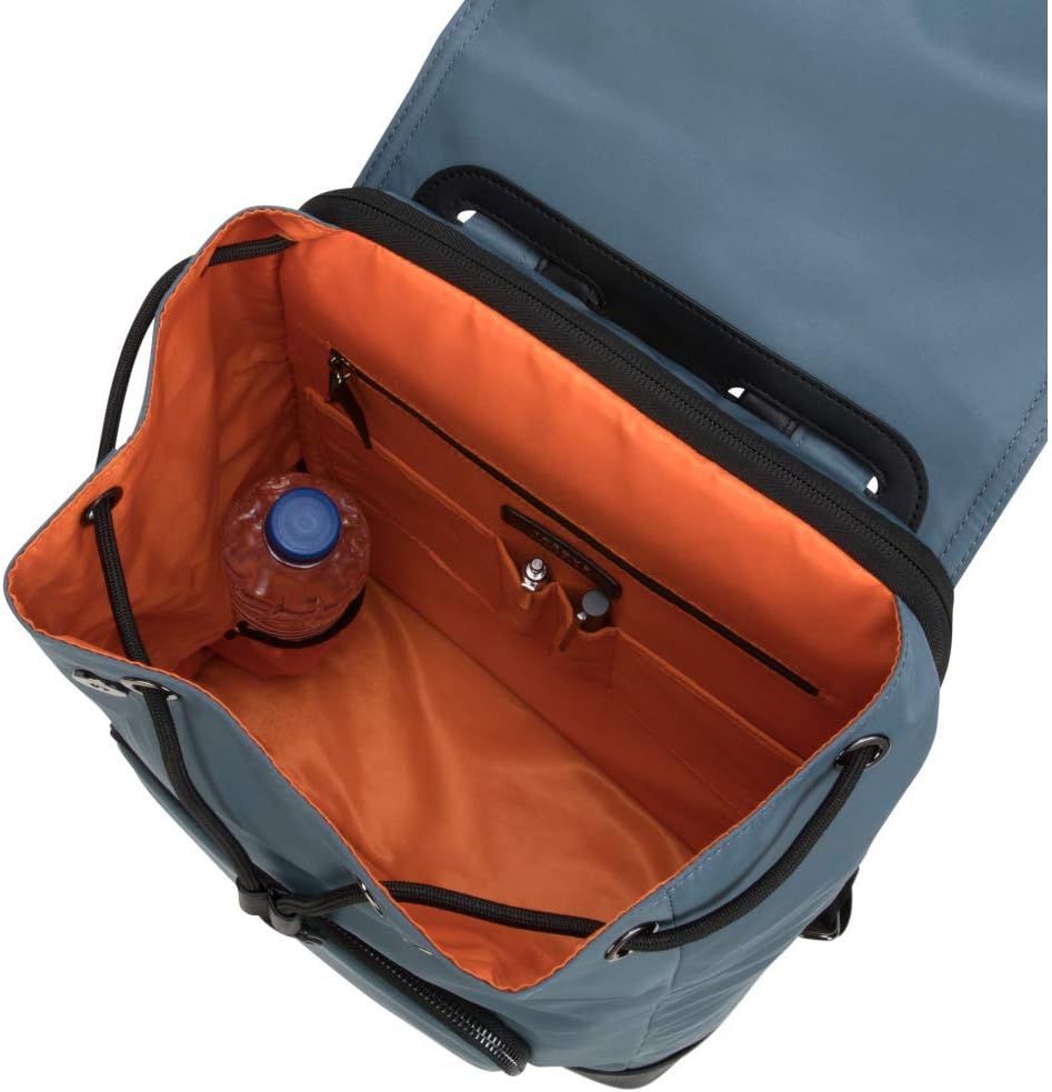 Targus Newport Drawstring Travel and Commute Backpack, Sleek Professional Design with Water-Repellent Nylon, Magnetic Secure Closure, Protective Sleeve fits 15-Inch Laptop, Blue (TSB96403GL)