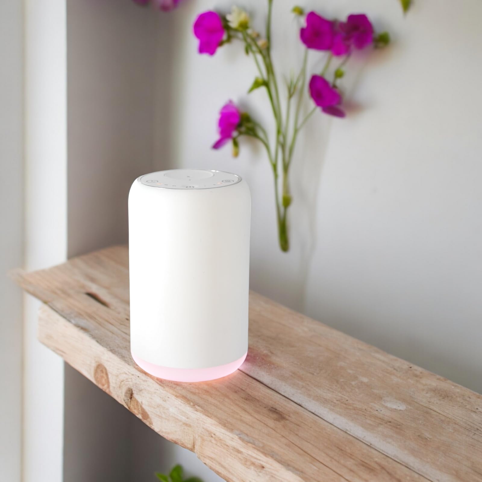 Zen'Aroma Difusor de Aceite Esencial por nebulización nómada Movisia V2, Superficie de difusión de hasta 80 m², Botones táctiles, batería Recargable, inalámbrica, luz LED integrada