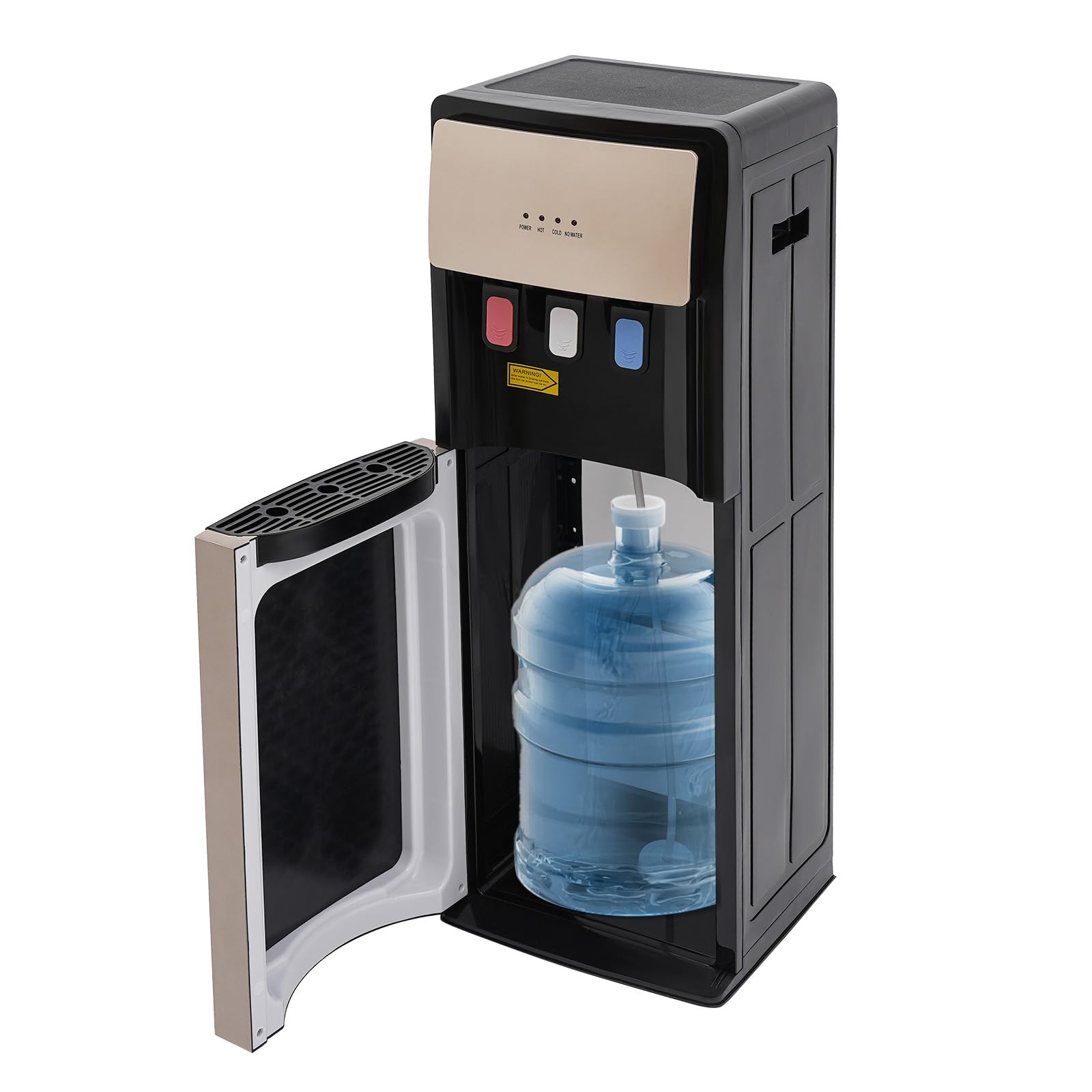 Bottom Loading Water Cooler Dispenser for 5 Gallon Bottles, Hot & Cold Water Dispenser with LED Light for Bedroom Home Office Kitchen