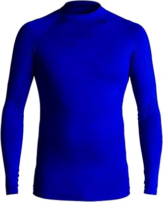 Long Sleeve Rashguard Sun Shirt-BU-YXL/14 Blue