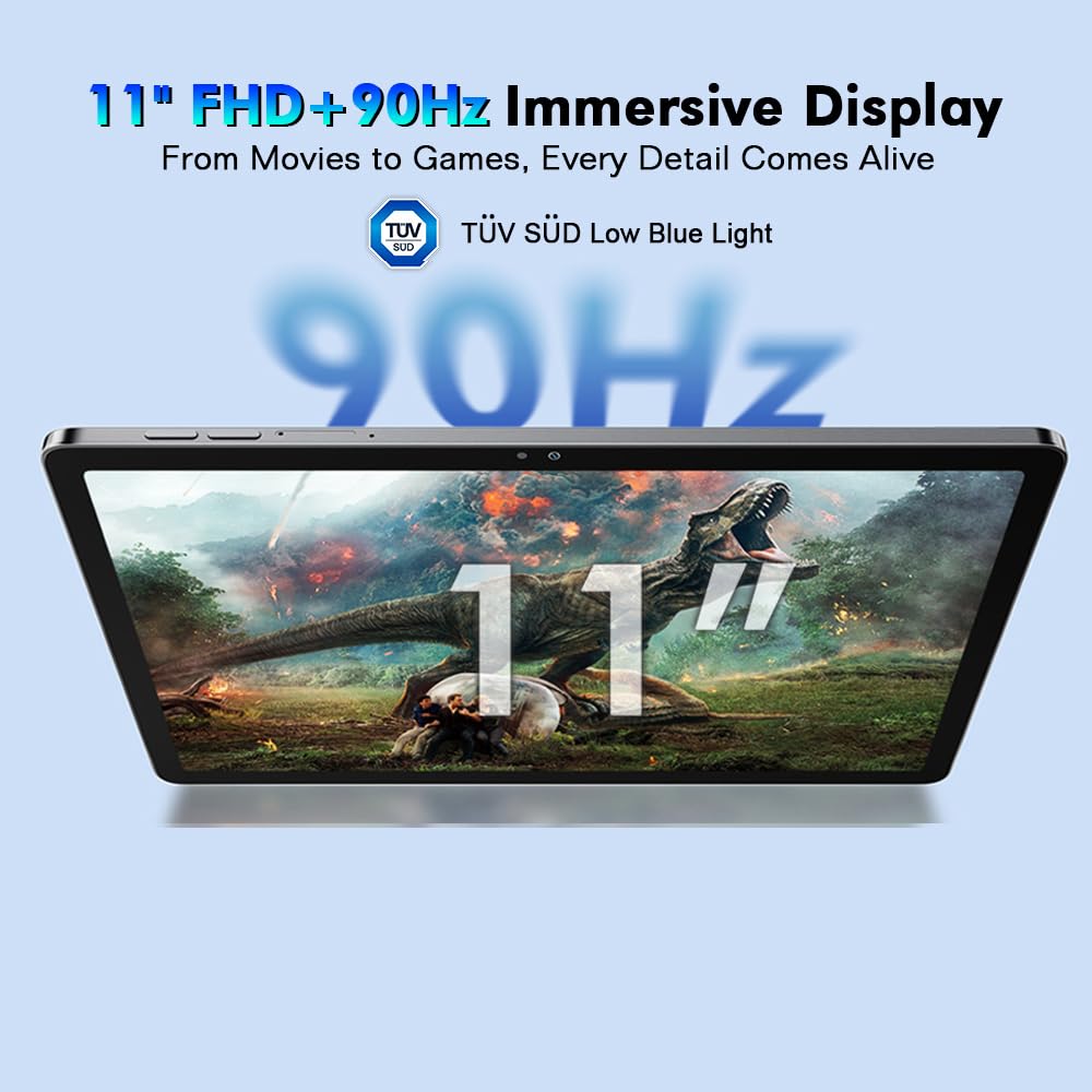Blackview ZENO 10 5G Tablet con Tastiera e Mouse,24GB+256GB/2TB Android 15, 2K FHD+ Gaming Tablet 11 Pollici,Gemini Al,8800mAh,4G LTE 5G WiFi/PC Mode/Widevine L1/OTG/Protettiva+Penna intelligente, Blu