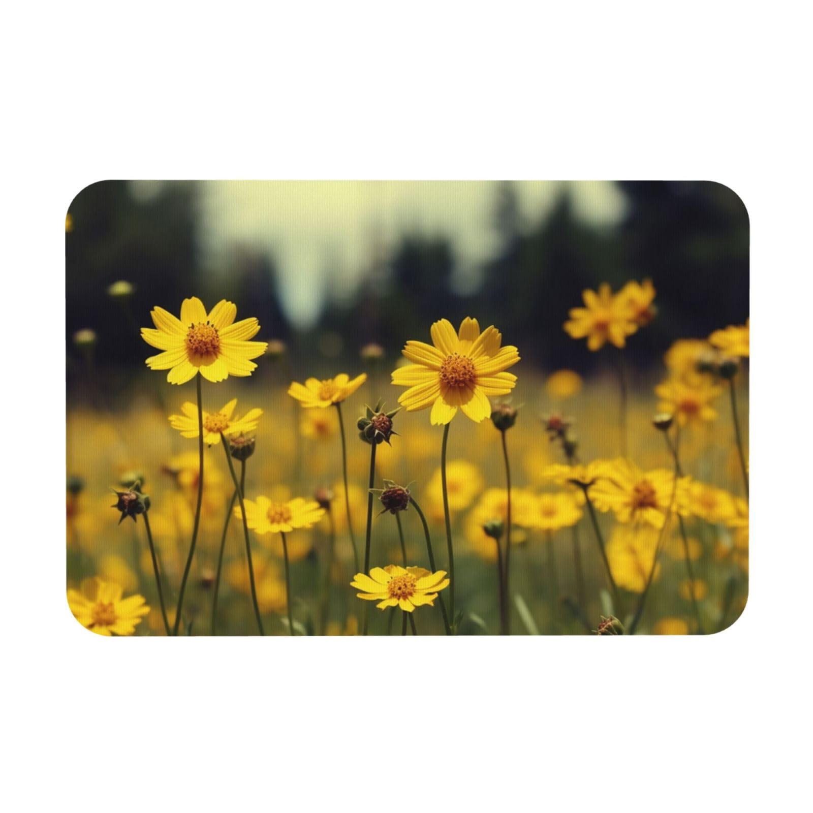 Tapis de bain en pierre de diatomite jaune 60x40 cm