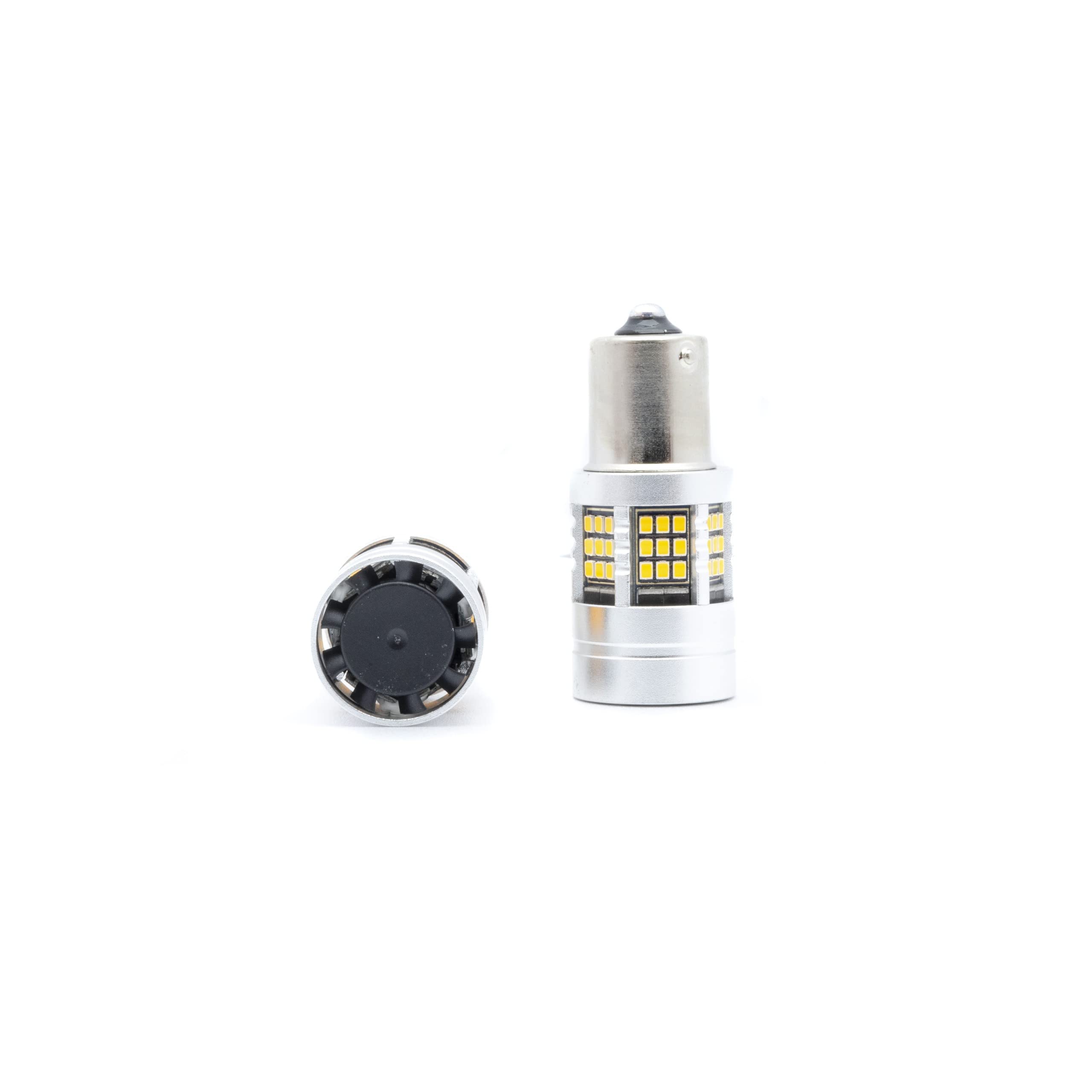 EinParts Żarówki LED P21W 12V 1700-1800K (Pomarańczowy), System CANBUS, Diody 54x SMD 2016, 2 Sztuki