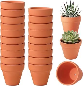 20 Pcs Terracotta Plant Pots Small Plant Pots 4.5   4cm Clay Pot With Holes