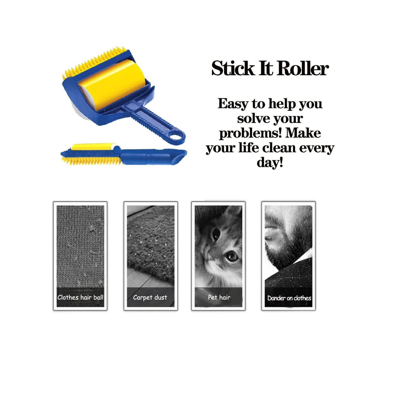 ramasse Poils Animaux sur Vêtements,spirado Poils,Brosse spirado,Brosse pour Poils d'animaux,Brosse pour Les Poils De Chat,Brosse pour Vetement,astik-Rouleau pour Animaux de Compagnie réutilisable