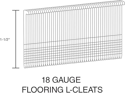 Miniatura 8 de Freeman FN181K150 18-Gauge 1-12" Pegamento Collated Flooring L-Cleats (1000 unidades)