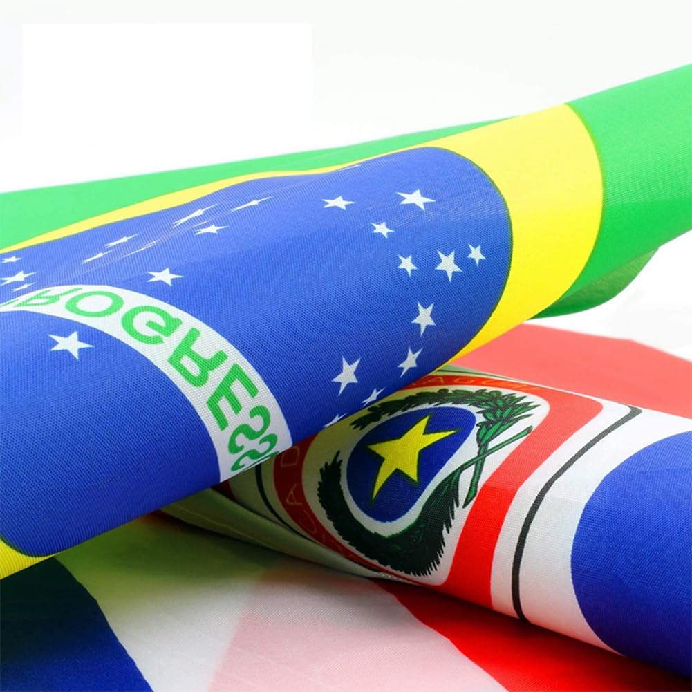 Guirlande de 100 drapeaux multicolores - Guirlande internationale à suspendre - Pour chambre d'enfant, mariage, bar, festival, fête - 20 x 28 cm - 80 m - Avec 200 drapeaux