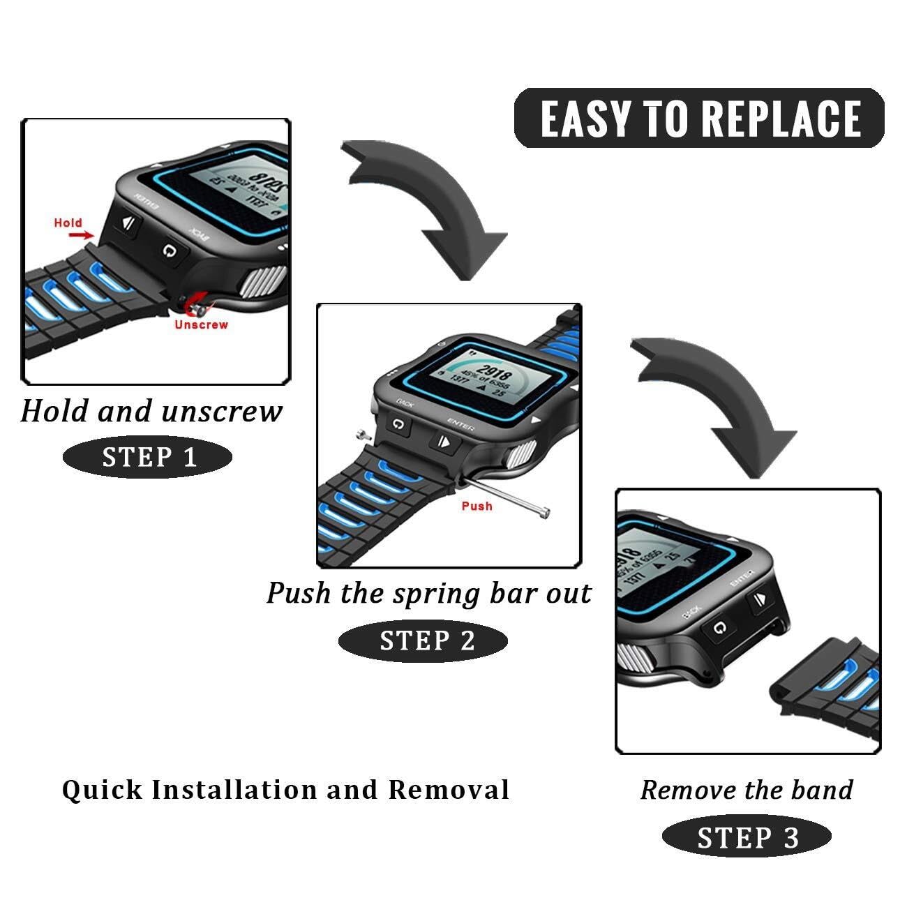 Pasek silikonowy do zegarka Garmin Forerunner 920XT, zapasowy pasek do zegarka 920XT, dla mężczyzn i kobiet, pasek do smartwatcha