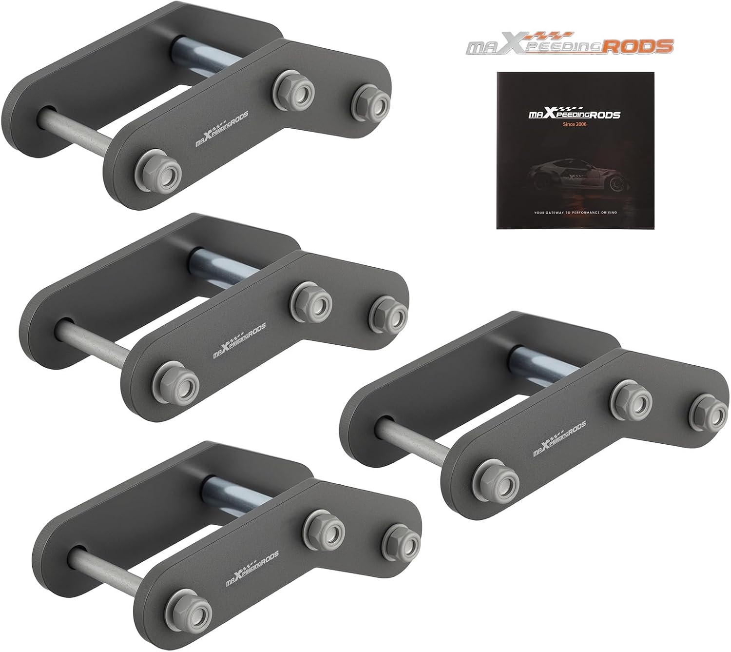 maXpeedingrods 1.25" Lift Kit for Jeep Wrangler YJ 1987-1995, Suspension Leaf Spring Shackle Lift Kit