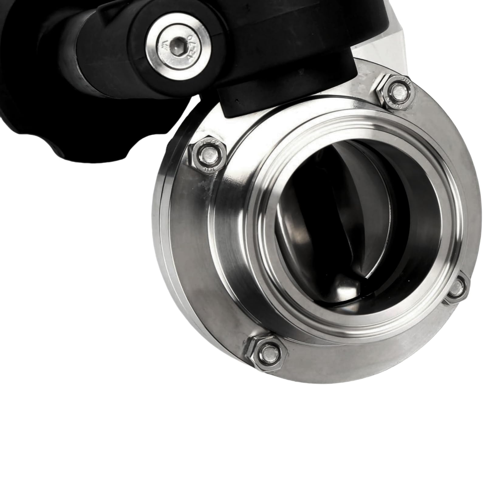 Válvula de liberación rápida con volante microajustable con sello, válvula de triple abrazadera de acero inoxidable for aplicaciones alimentarias, 1 unidad(K64x2In)