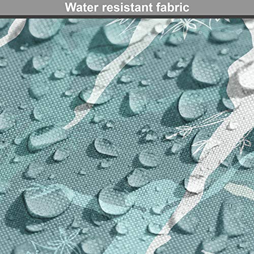 Image of Ambesonne Classic Fabric by The Yard, Dancing Silhouette of Ballerinas Woman Body Performing Dancers Modern Art Deco, Decorative Fabric for Upholstery and Home Accents, 2 Yards, Seafoam Teal