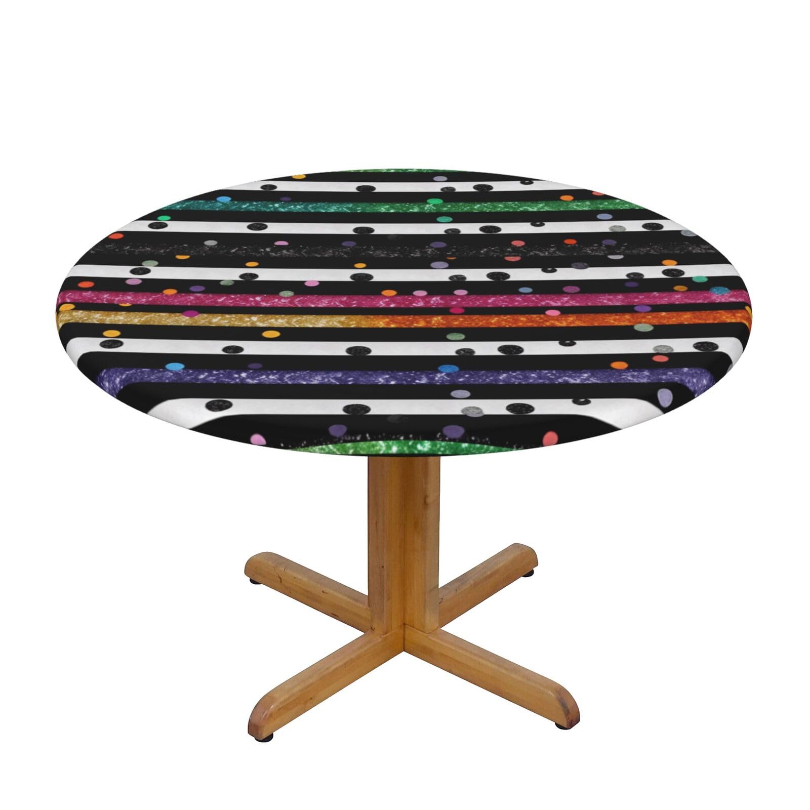Nappe ronde élastique imperméable sans pli nappe protectrice table ronde 120 cm M