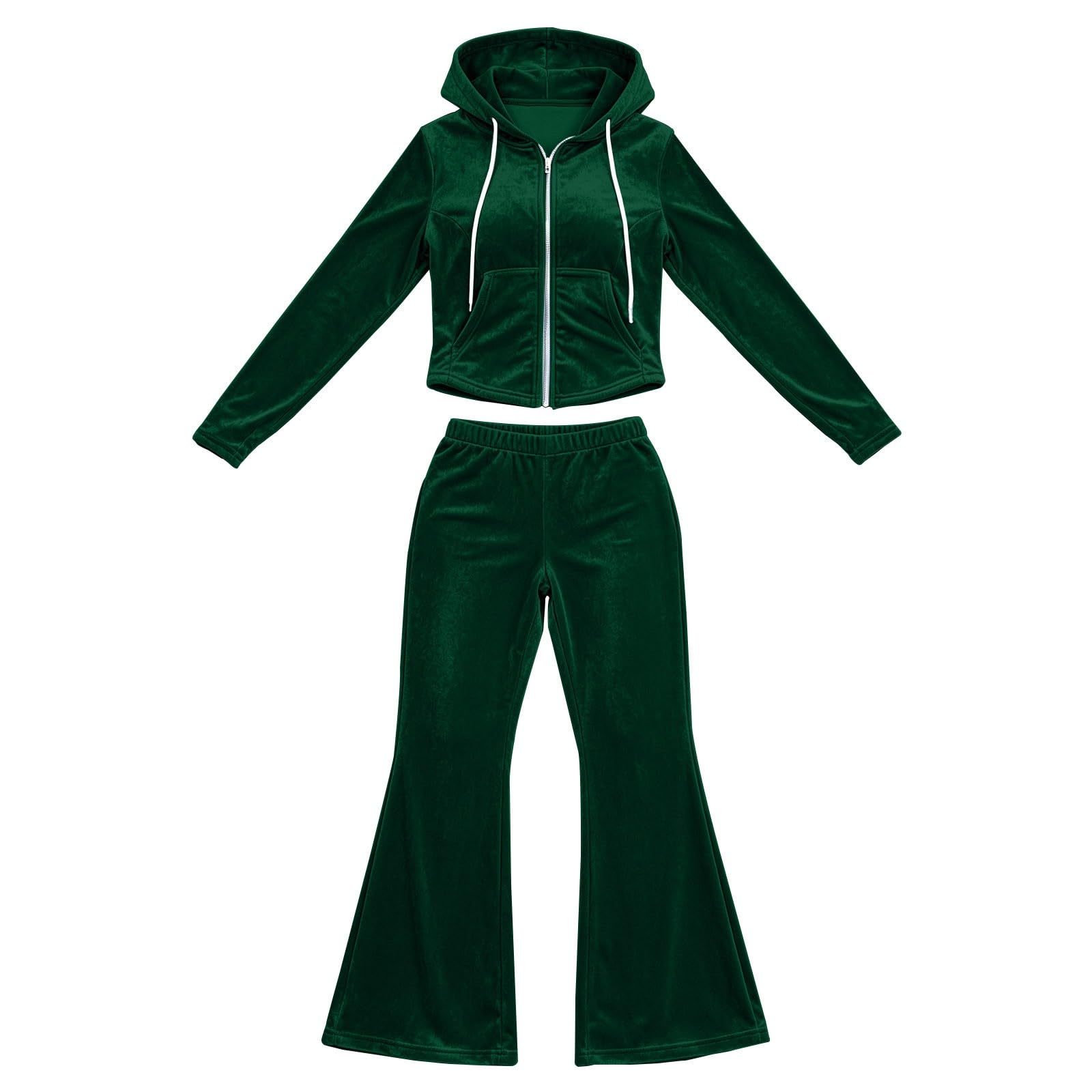 Chándal para mujer con capucha, elegante terciopelo