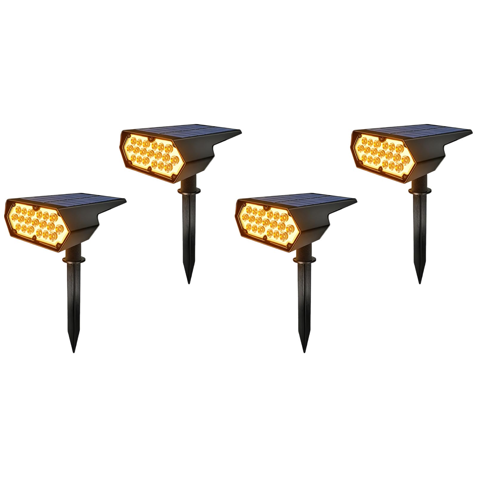 Kaeltsyn of 4pcs Solar Outdoor Stake Lights Featuring Automatic Light Control and Waterproof Design for Garden Pathway Solar Powered Wall Light for Garden Pathway