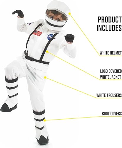 Miniatura 2 de Fun Shack Disfraz de astronauta para niños traje espacial de la NASA disfraces de Halloween para niños disponible en tallas S M L XL