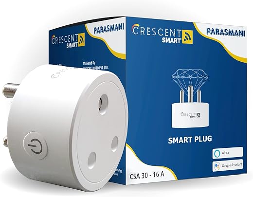Crescent Lighting Smart Wi Fi Plug 16A | Compatible with Alexa &amp; Google Assistant | Remote &amp; Voice Control | Surge &amp; Overh...