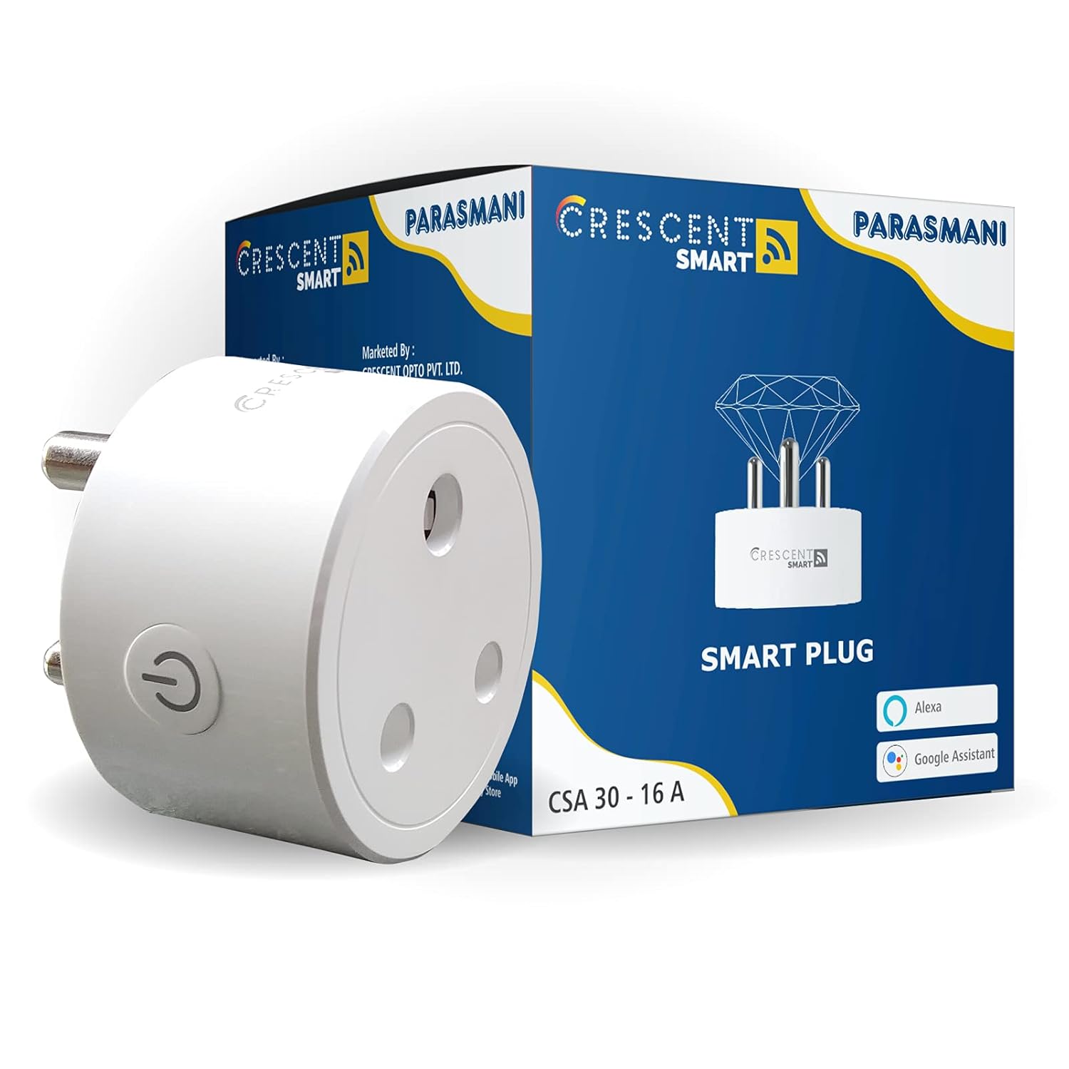 16A Smart WiFi Plug for Heavy Appliances | Works with Alexa & Google Assistant | Energy Monitoring Smart Socket for AC, Geyser, Motor, Heater | Timer, Schedule & Remote Control Home Automation Plug