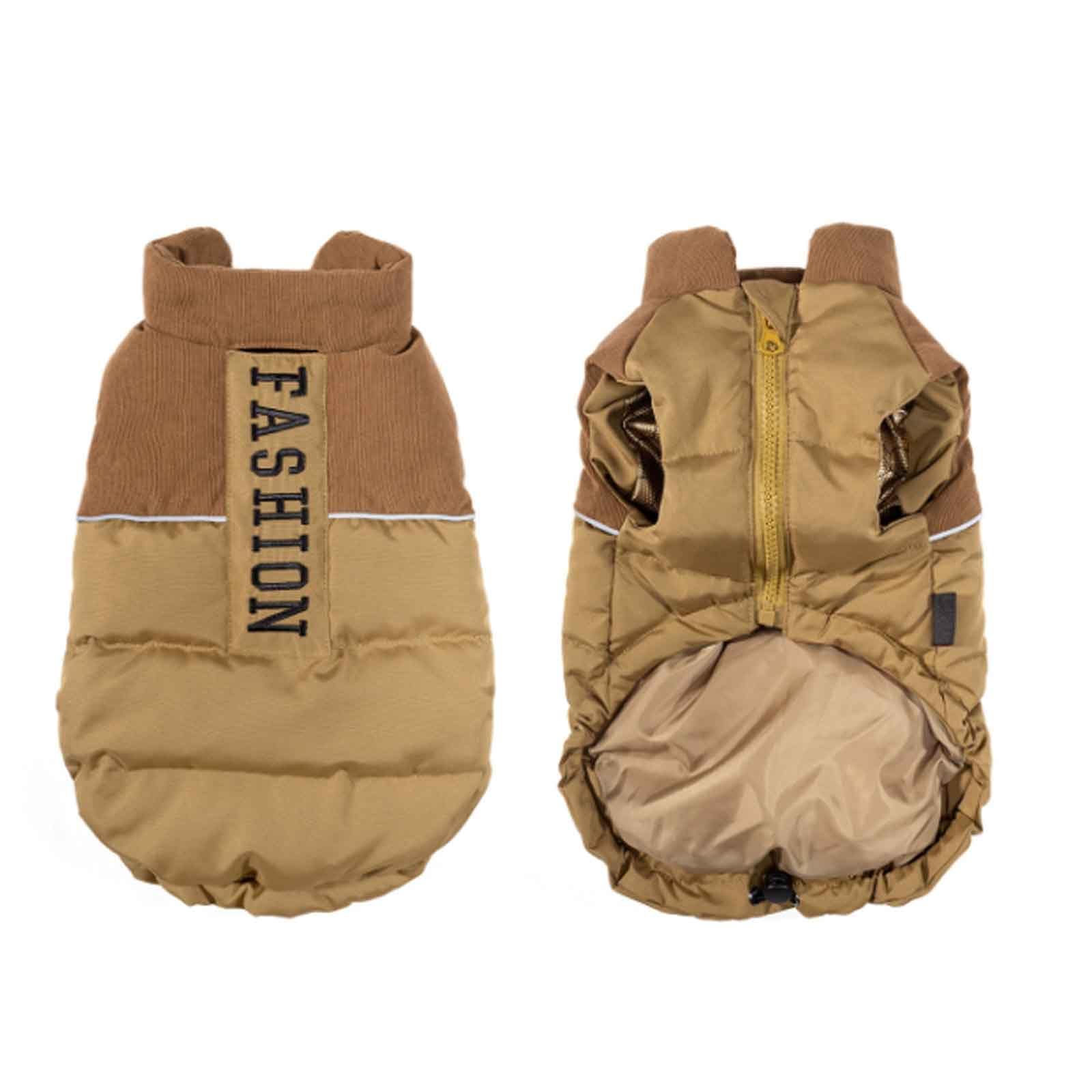 Manteau d'hiver pour chien Teckel marron fini les coups de froid en promenade M