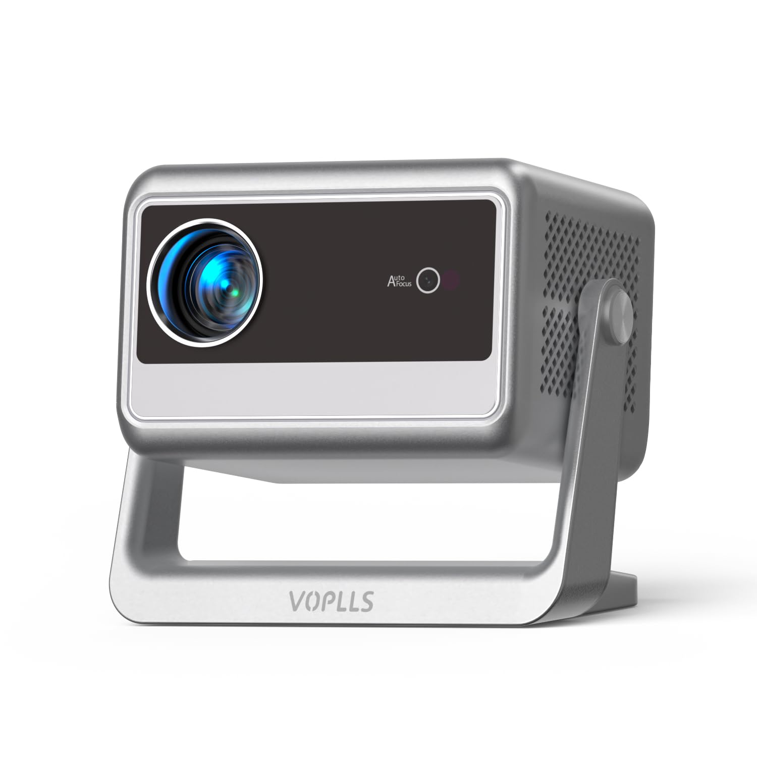 【Officially-Licensed APP & Auto Focus & Keystone】Mini Smart 4K Projector, VOPLLS 700 ANSI Full HD 1080P WiFi 6 Bluetooth Portable Projector, Moive Projectors for Bedroom/Outdoor/Phone Silver
