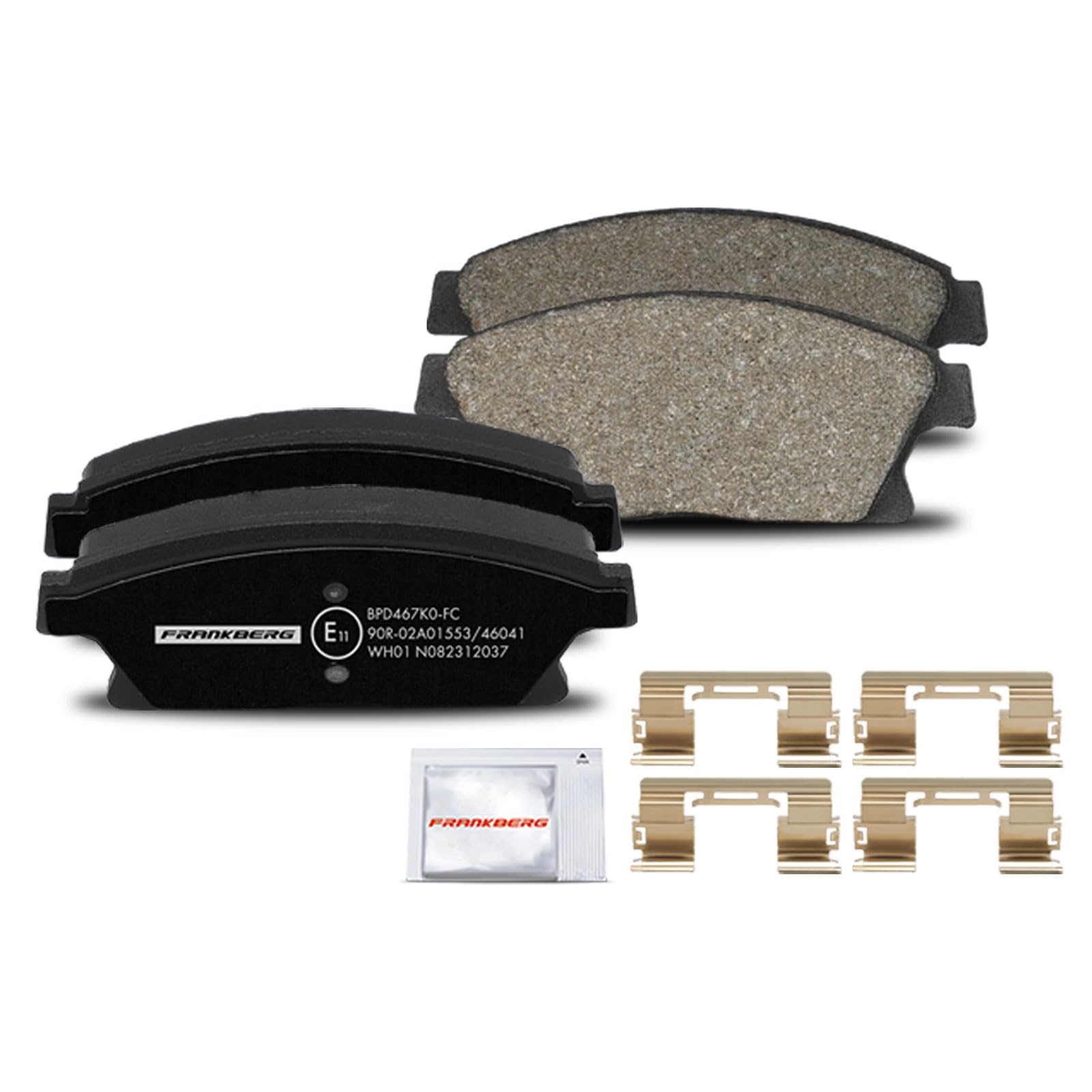 Frankberg Bremsensatz inkl. 2x Bremsscheiben + 4x Bremsbeläge Vorne Kompatibel mit Astra J Caravan P10 Zafira Tourer C P12 Astra J GTC Astra J P10 Replace# 1605263