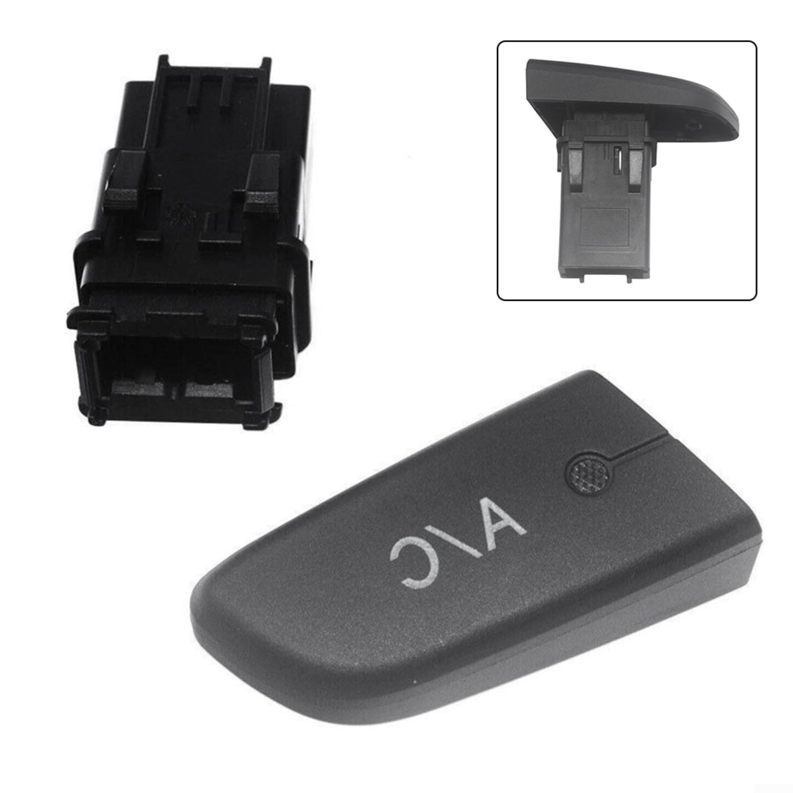 Manopola interruttore CA 6554.KX tappo pulsante aria condizionata per Toyota Aygo C1 2005 – 2014 nero ABS di ricambio