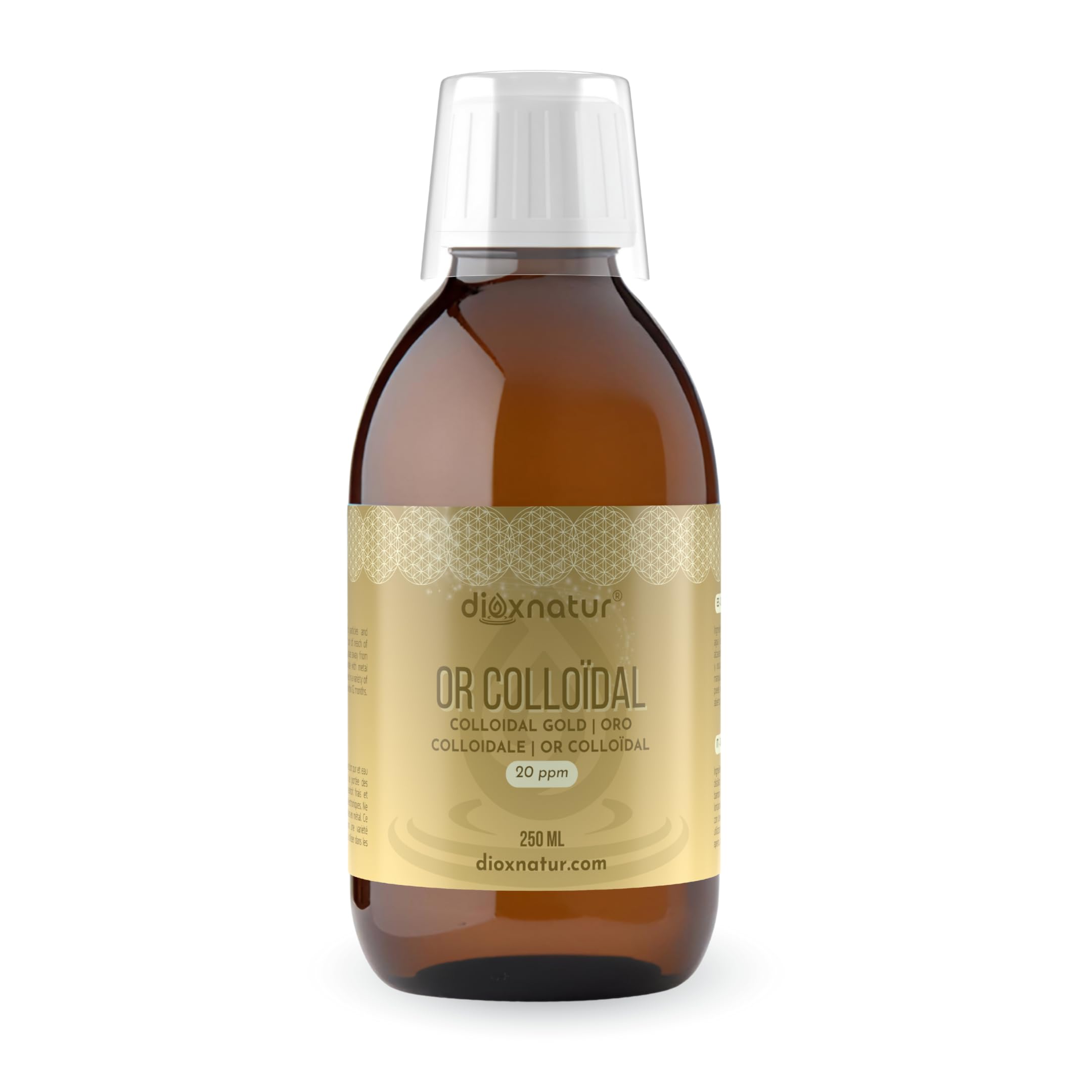 Or colloïdal 20 ppm 250 ml Étiquette FR