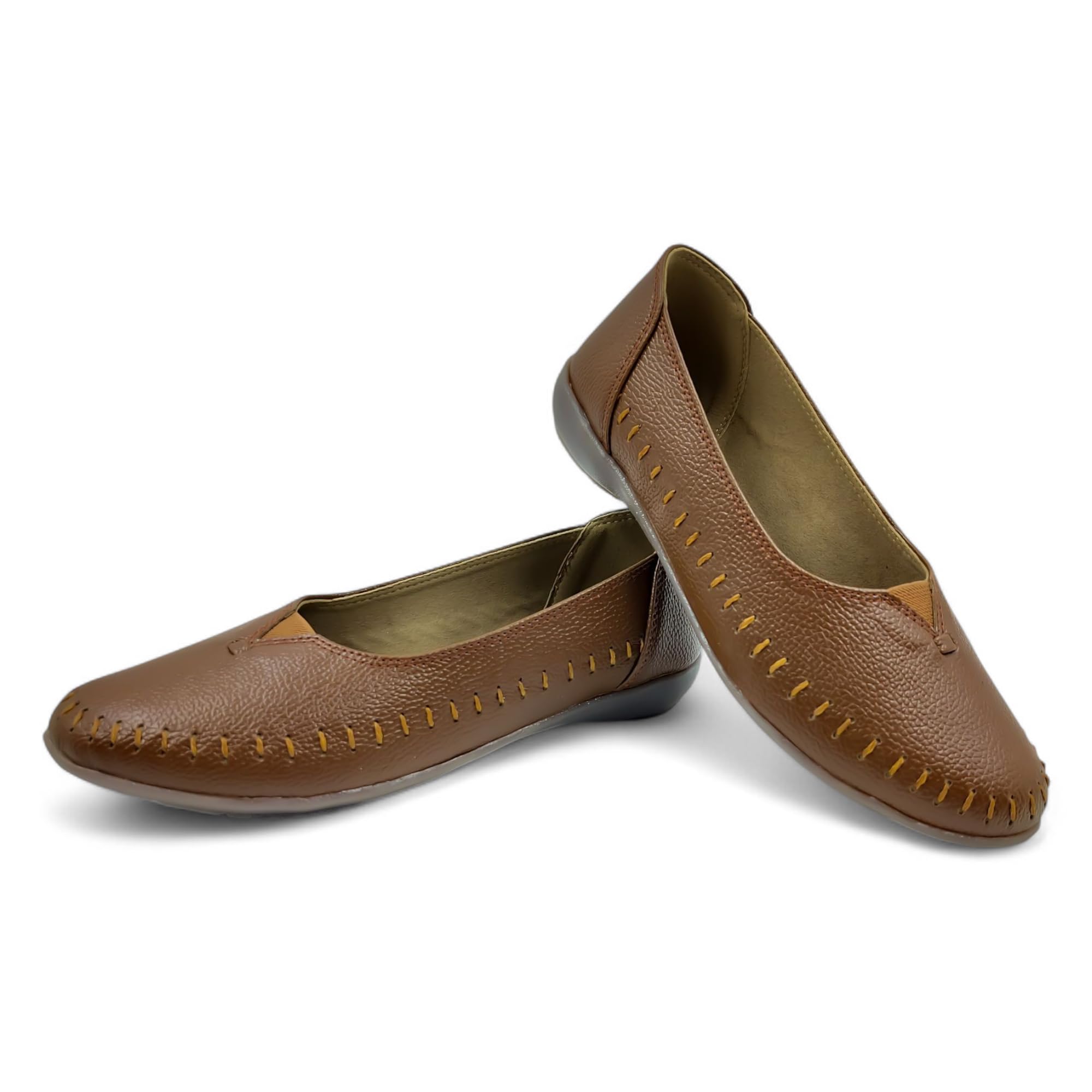 WESTOES Beige Belly Especially for Ladies | Comfortable Platform Heel with Stylish Look | Western Dress Go to Shoes (WB05)-picture-24