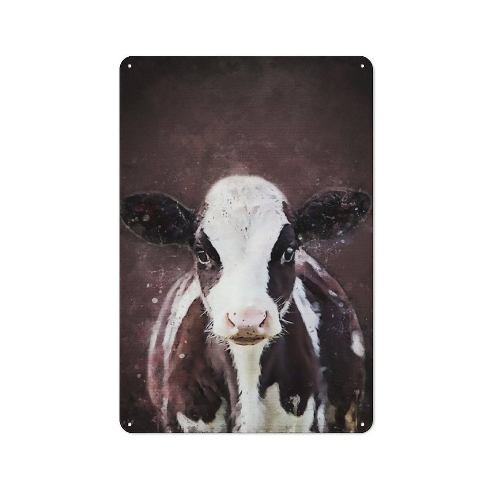 Junmoney Cow Splatter Metal Sign 30X20cm With For Workshop Wall, Rustic Decor, For Garage, Workshop And Man Cave Decoration