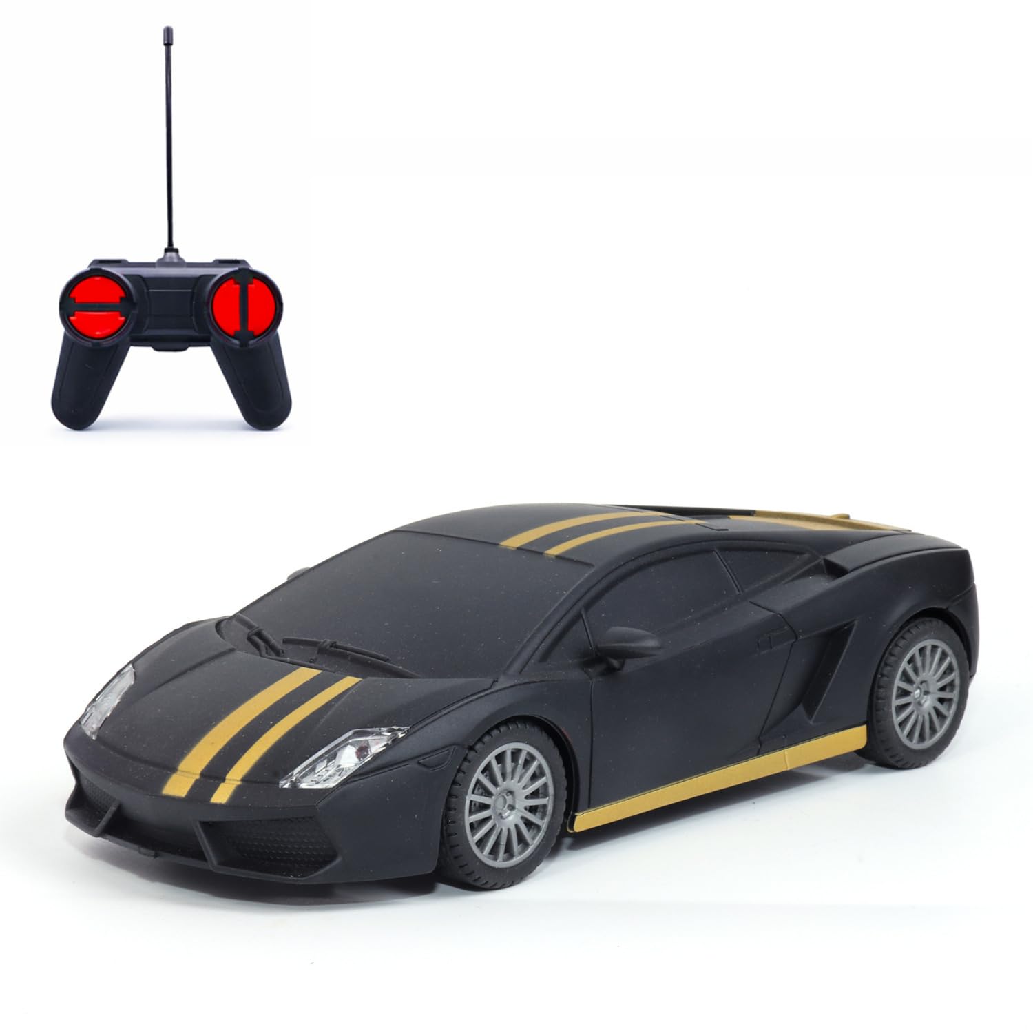 Amazon Brand - Jam & Honey Remote Control Car for Kids | High-Speed RC Car with Rechargeable Lithium Battery | Type-C Charging | LED Headlights | Black&Yellow-image-23
