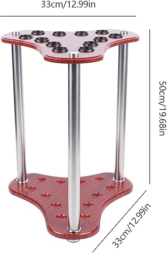 Miniatura 3 de DNYSYSJ Soporte para taco de billar, soporte de piso de madera, organizador de palo de billar, mesa de billar (tipo 2)