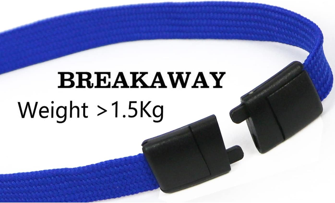 Bird Fiy Lanyards Safety Blue Lanyards Neck Flat Premium Breakaway Badge Lanyard with J-Hook for ID Nametag Badge Holder (Blue, 25 PCS) - Image 3