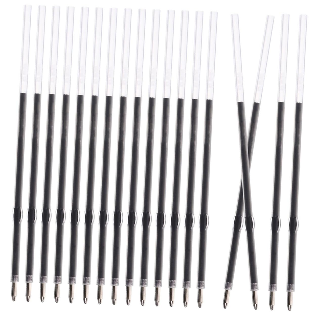 SHINEOFI 800pièces Recharges De Stylo à Bille Remplacements Rapides Et Écrits Fluides Pour Fournitures De Bureau Noirs Et Bleus