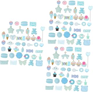 COHEALI 3 Peças 50 Peças Acessórios DIY Capa De Telefone Enfeites Capa De Telefone Acessórios Embrulhados Em Massa Capa De Telefone 3D Capa De Telefone Flatback Doces Encantos Sobremesa