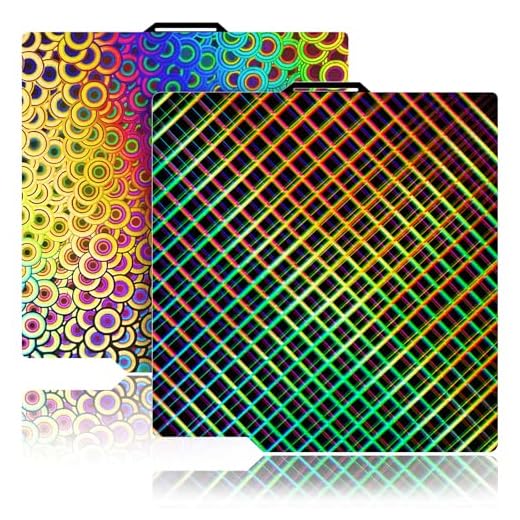 ⚡ Wefuit New Upgraded Build Plate for Bambu Lab X2D/A1/X1C/X1/X1E/P1P/P1S/P2S Build Plate 3D Printer, Smooth Kaleidoscope+Smooth Skynet Spring Steel Plate Flexible Plate 257x257mm for Bambu 3D Printers