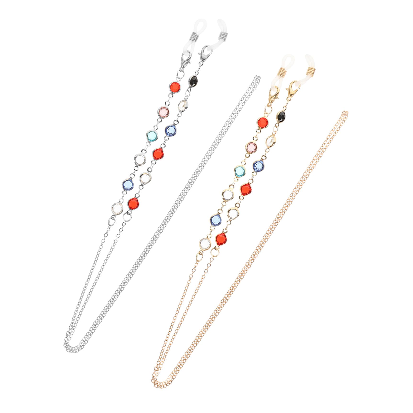 Beaupretty 4 Set Corda Per Occhiali Accessori Occhiali Da Sole Moda Catenella Per Occhiali Appesa Al Collo Cinghie Di Catena Di Occhiali Catenelle Per Occhiali Metallo 2 Pezzi*4