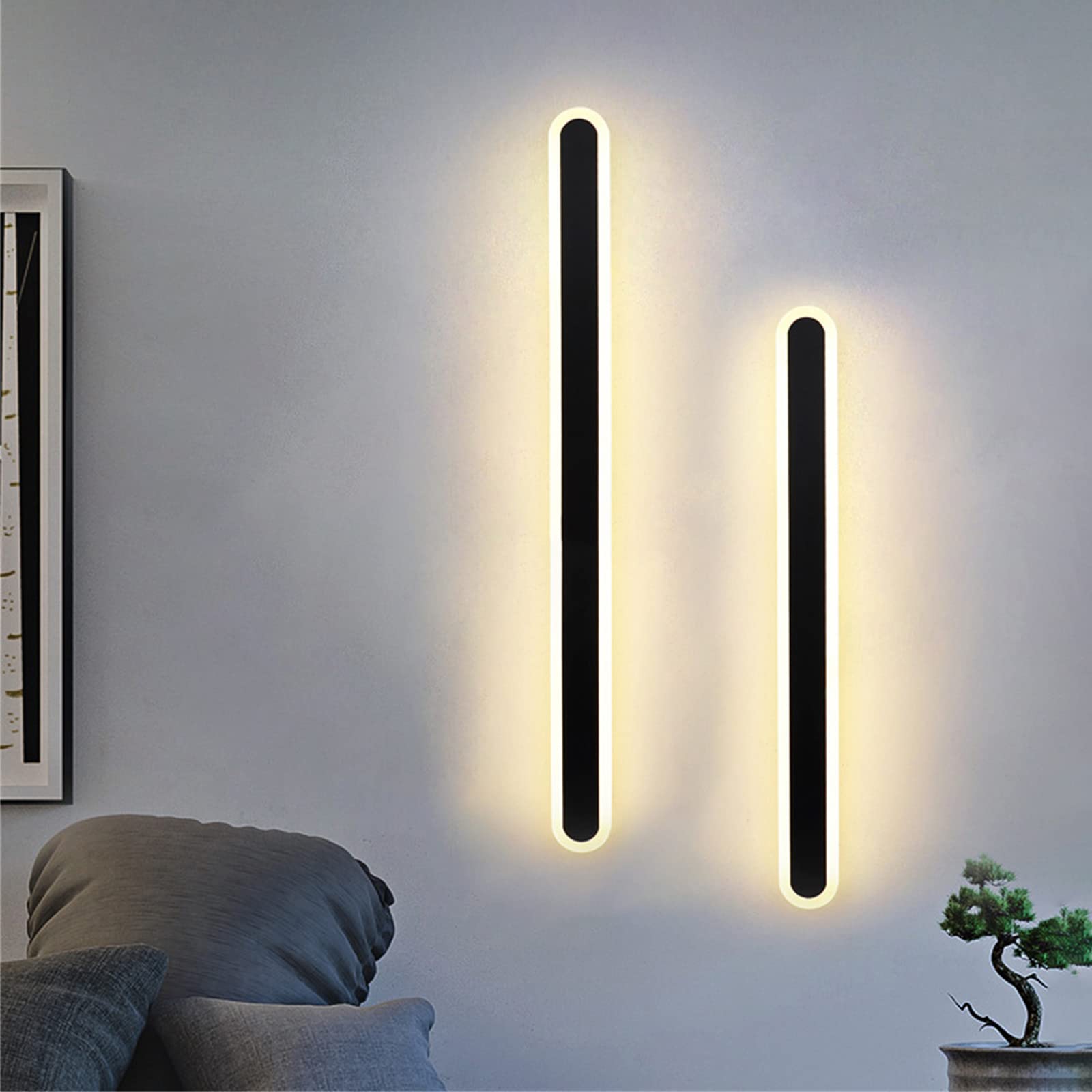 Generisch Lichtleiste Mit Einstellbarer Farbtemperatur, Dreistufiger Dimmung, Flimmerfrei, Aus Reinem Aluminium, Rostfrei Und Langlebig (Grey 80cm 38W)