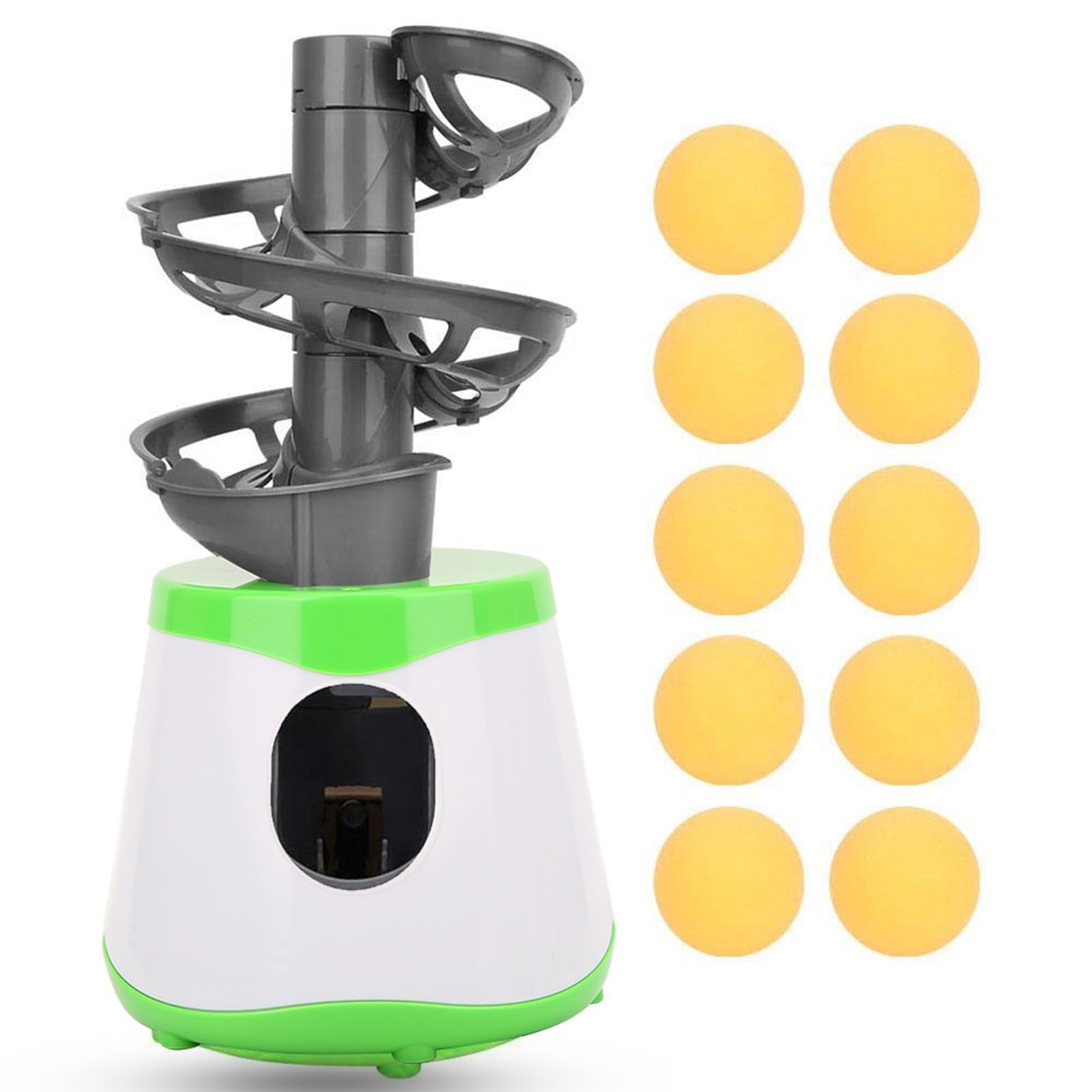 HERCHR Lanciatore Automatico per Ping Pong, Robot da Ping Pong Macchina per Palline da Ping Pong con 10 Palline per Allenatore di Table Tennis