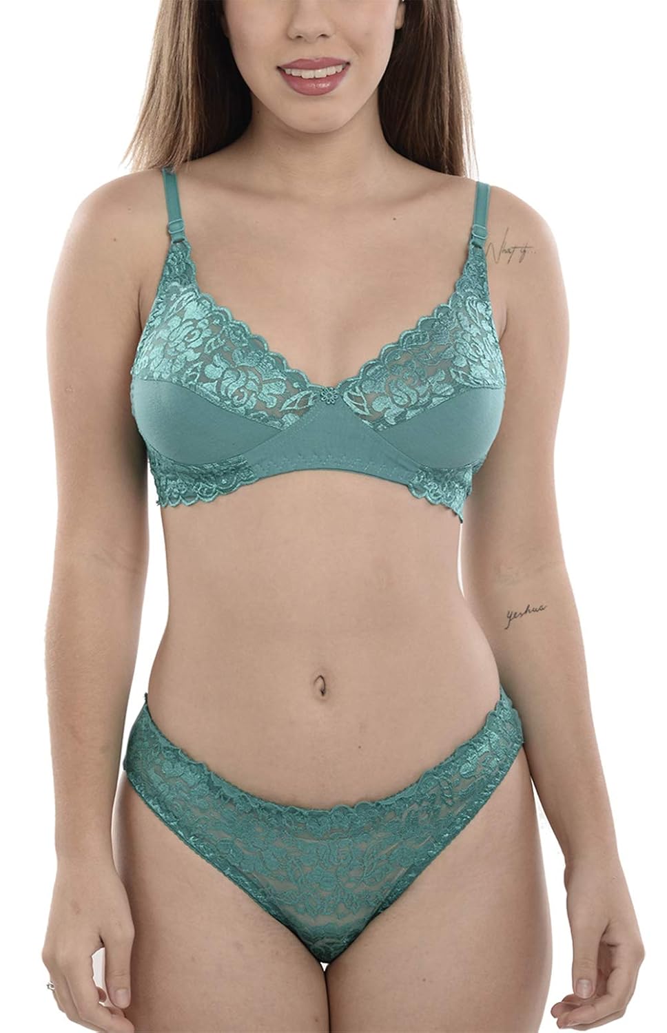 FIMS – Fashion is my style Soft Lycra Stretchable Bra Panty Set for Women, Non-Padded, Non-Wired, Floral Print, Lingerie Set, Cup- B, Multicolor FIMS – Fashion is my style Soft Lycra Stretchable Bra Panty Set for Women, Non-Padded, Non-Wired, Floral Print, Lingerie Set, Cup- B, Multicolor