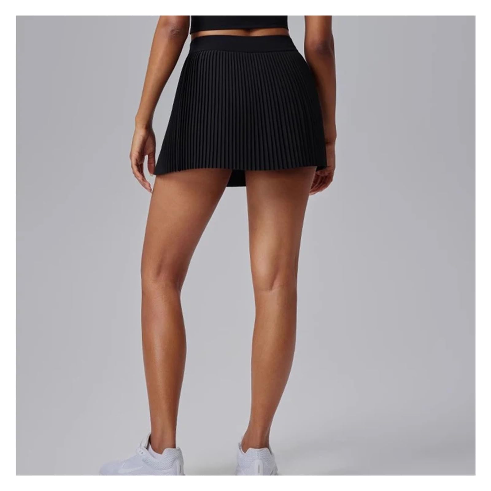 Tennisrock Damen Damen Fitness Hosenrock Akkordeon Plissee Design Anti-Licht Leck Fake Zweiteiliges Set