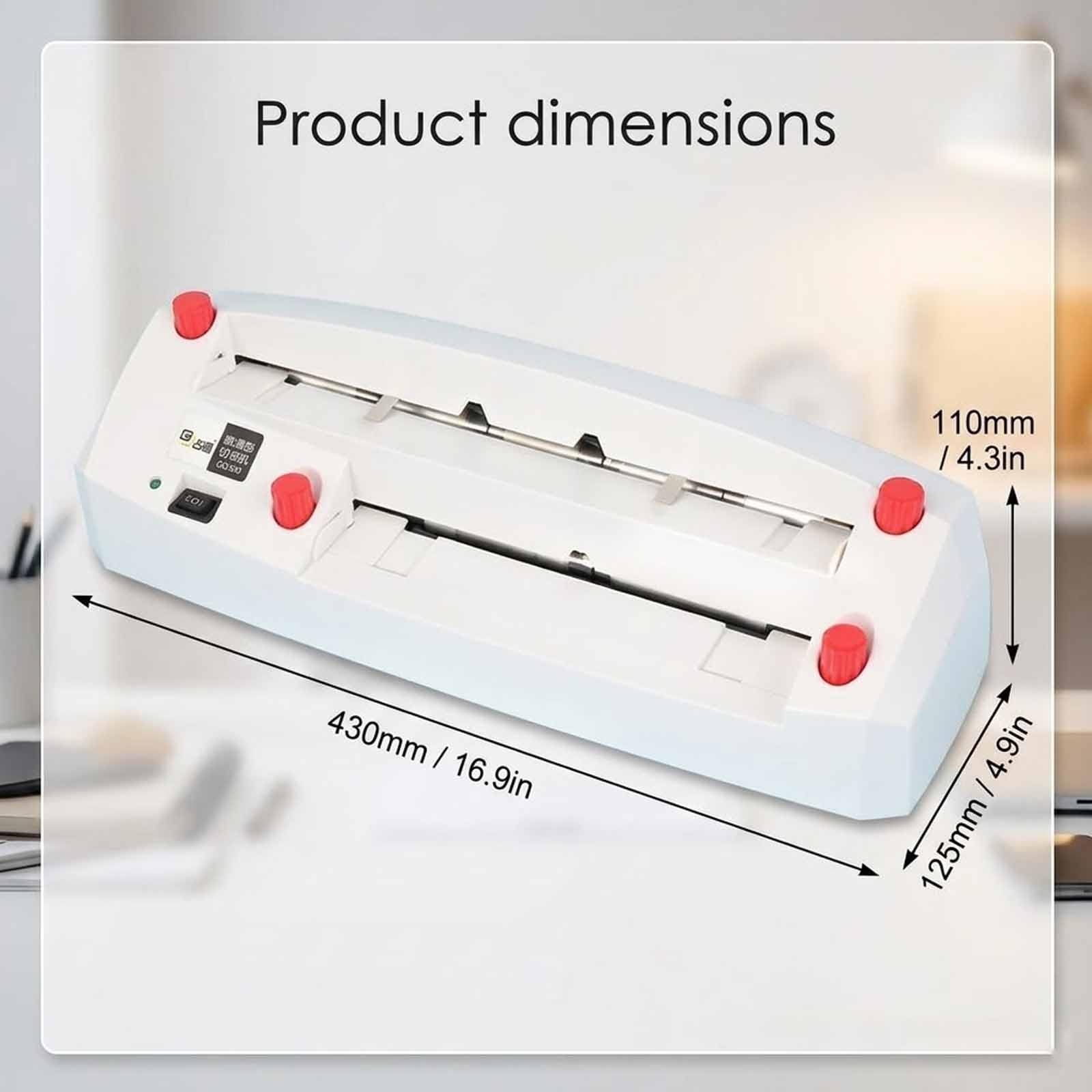 Tagliatrice automatica per carte, velocità 50 giri/min, regolabile da 1 a 18 mm, taglia carta da 120-300 g, per uffici