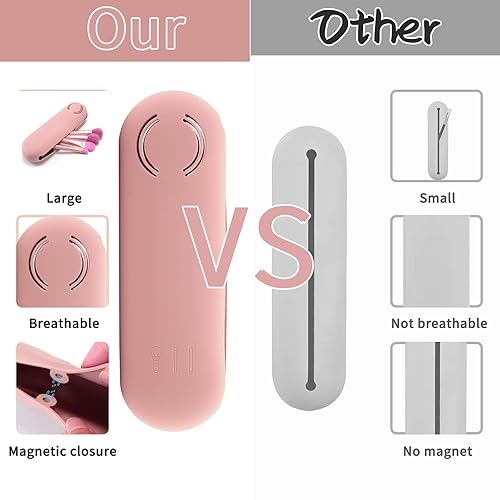 Miniatura 8 de Azmoncy Juego de soporte de silicona para brochas de maquillaje y soporte para esponja de maquillaje, organizador de estuche para licuadora, estuche