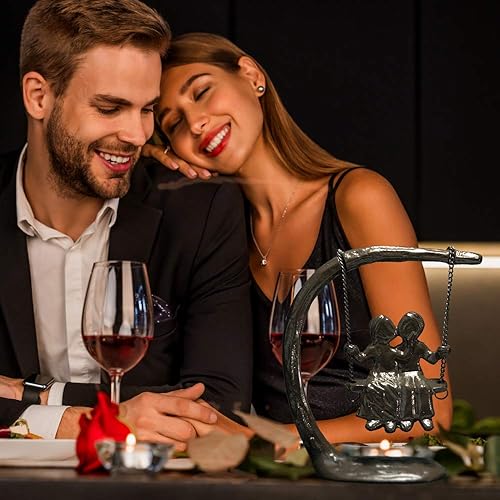 Miniatura 8 de Para parejas, aniversario de hierro, matrimonio, regalo para esposa, regalo de compromiso genial, escultura de aniversario de boda, 7.5 x 7 x 3