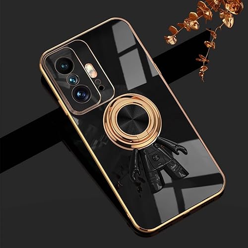 TTVV - Funda de soporte de astronauta chapado para Xiaomi 11T, soporte de anillo de rotación de TPU 360 con soporte magnético, parachoques
