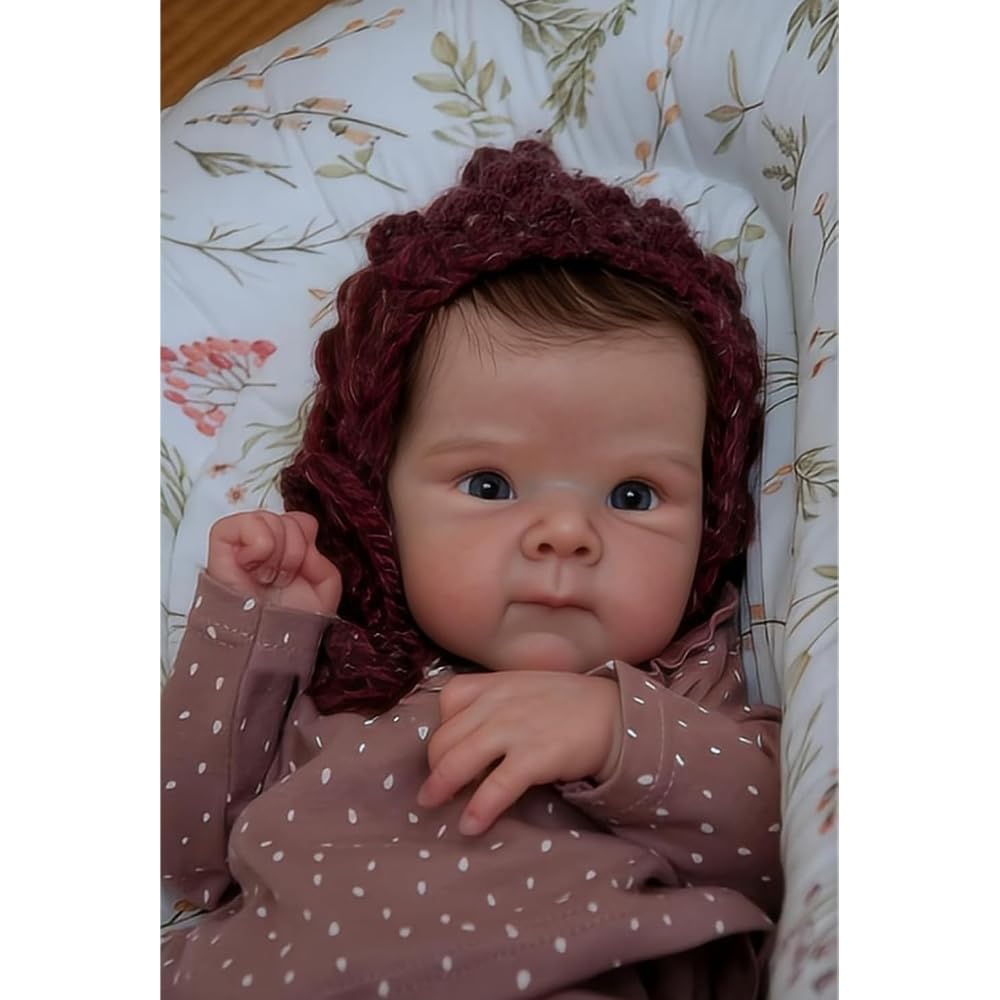 Realistyczna lalka Reborn, 48 cm miękkie silikonowe lalki reborn, Realistyczne 18-calowe lalki Realistyczne lalki z kompletnymi akcesoriami, dla dziewczynek w wieku od 3 lat