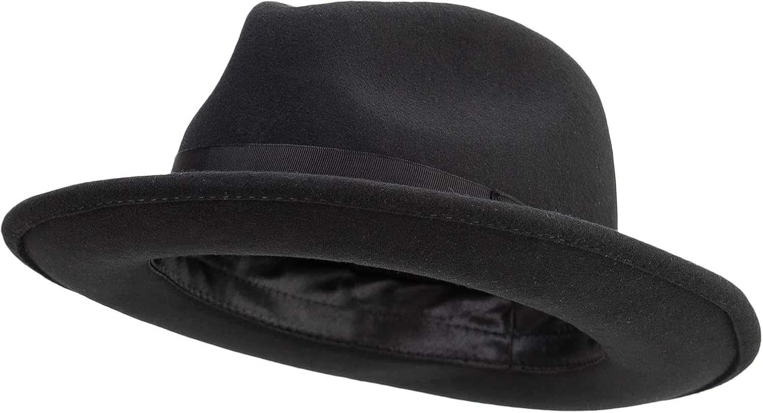 Jeanne Simmons Men's Wide Ribbon Band Fedora Hat